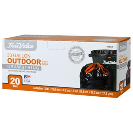 Berry Plastics Berry Plastics 144858 True Value 33 Gallon Trash Bag - 20 Count 144858